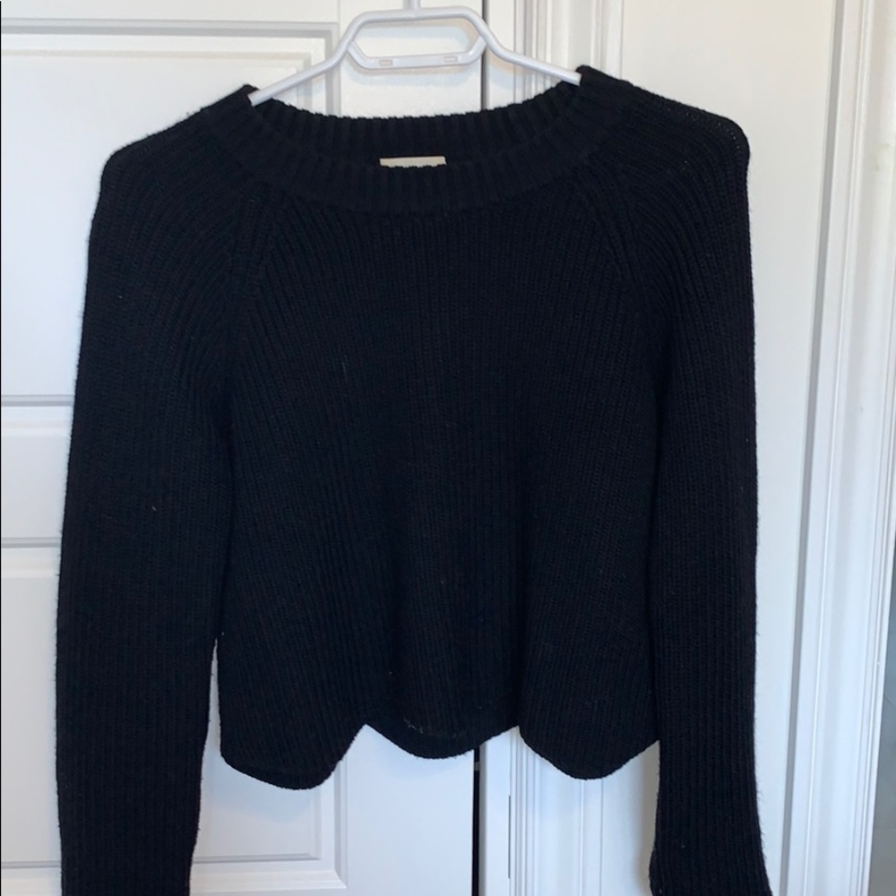 Aritzia Black Crew Neck Sweater